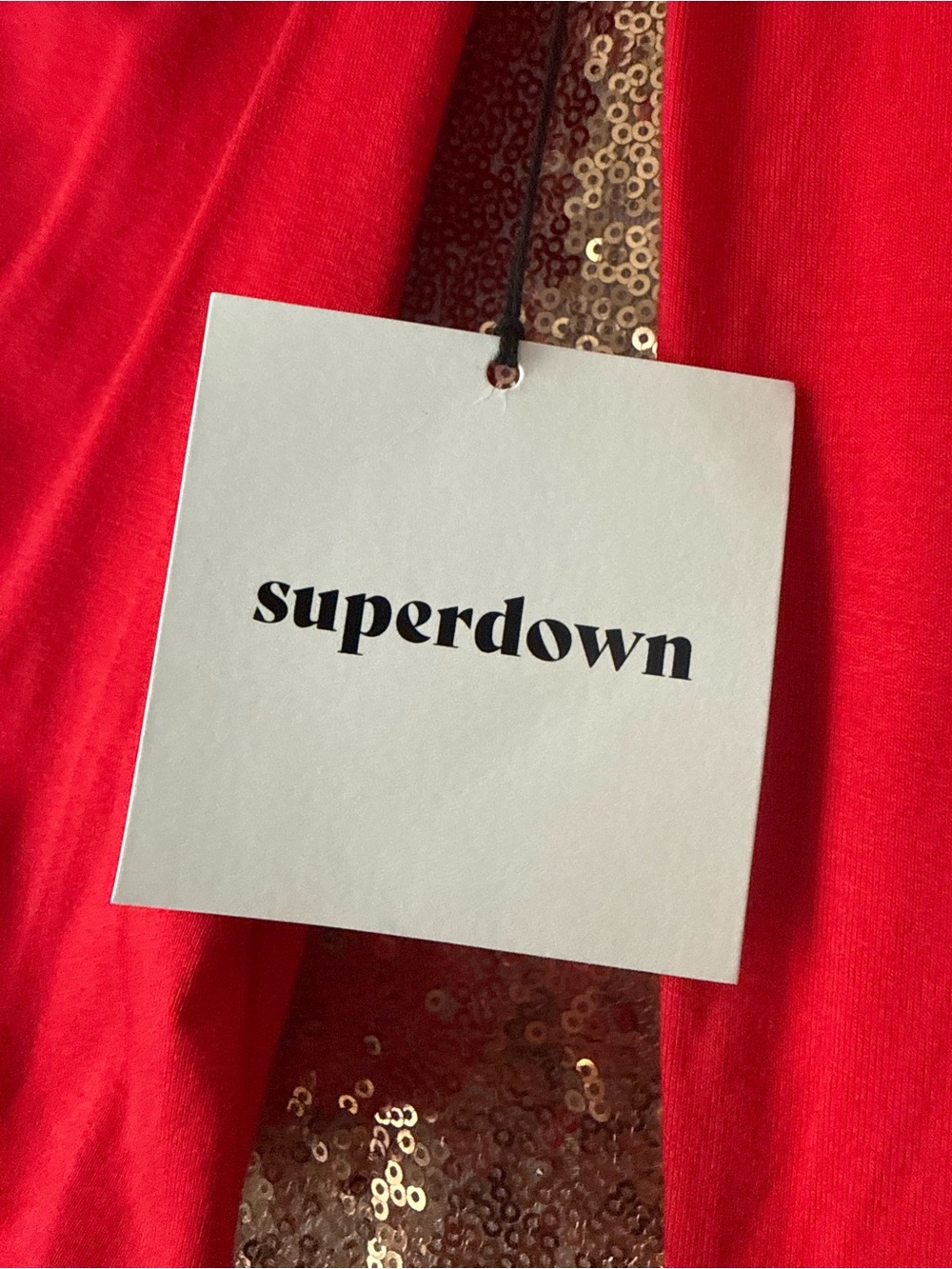 superdown Red Long-Sleeve Halter Ruched Bodysuit - Picture 3 of 3